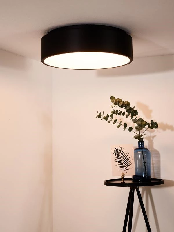 Lucide TALOWE LED - Flush ceiling light - Ø 45,5 cm - LED Dim. - 1x30W 3000K - Black - atmosphere 1
